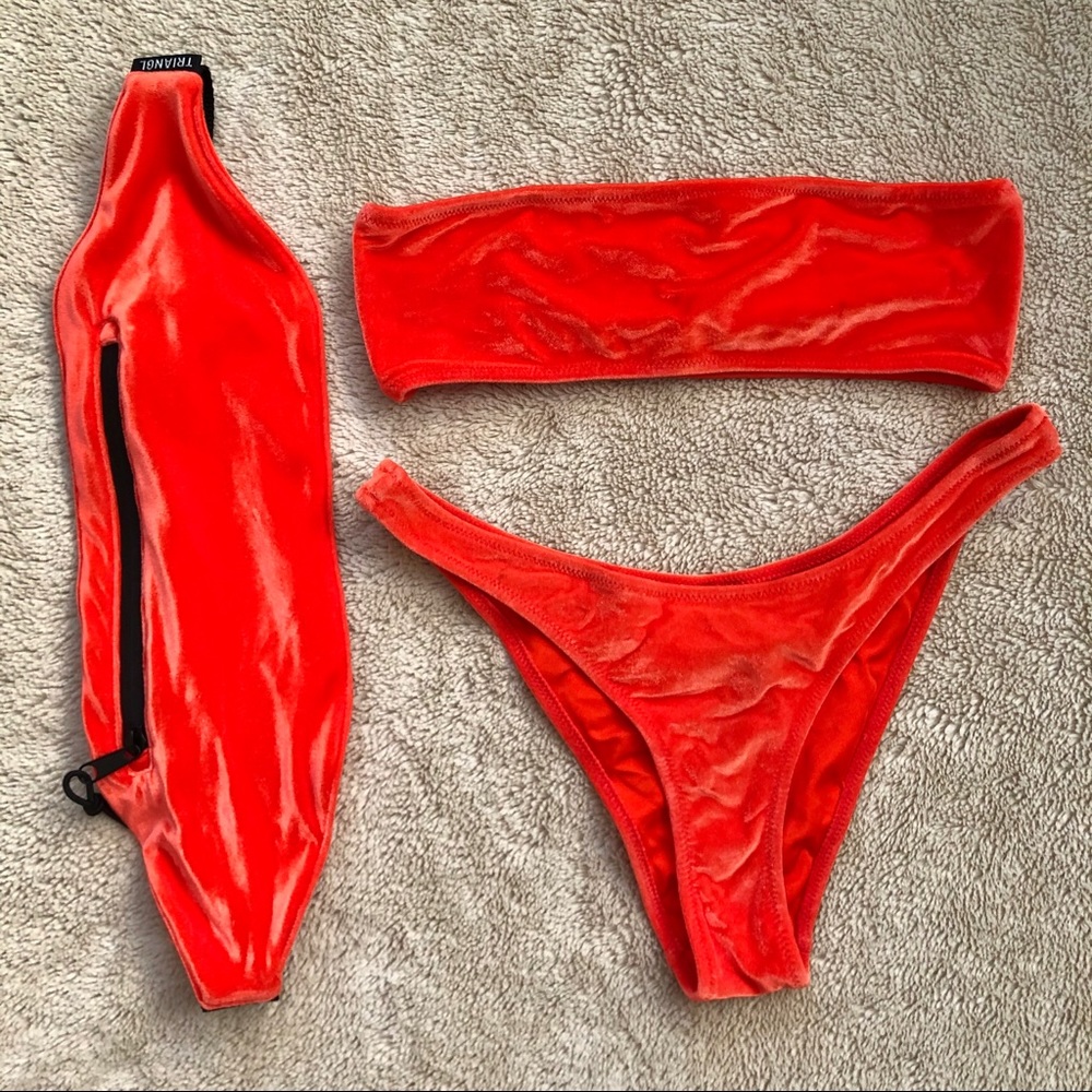 triangl twinkie kiss red velvet bikini
